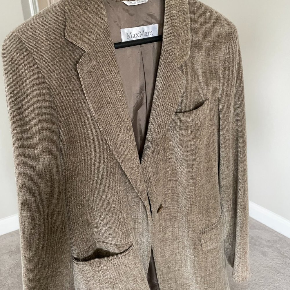 MaxMara Plaid Printed Blazer